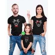Футболки Family Look для всей семьи с принтом Рождественские олени/Фэмили Лук