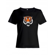 Женская футболка с прикольным принтом Тигр/со смешной надписью