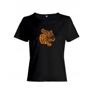 Женская футболка с прикольным принтом Тигр/Крутая девушке, сестре, подруге