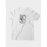 Прикольная футболка с принтом Тигр | Мужская оригинальная и стильная футболка