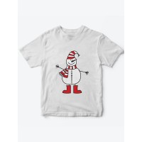 Детская футболка с рисунком Снеговичок | Футболка для детей
