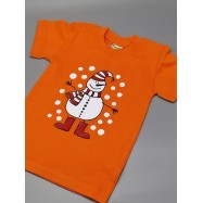 Детская футболка с рисунком Снеговик