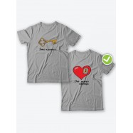 Парные футболки для двоих влюбленных с принтом Это ключик от моего сердца | Футболки для пары