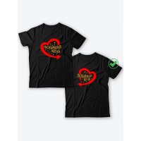 Парная футболка для двоих с оригинальными и смешными принтом "Любимая жена / Любимый муж"