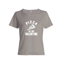 Футболка ко дню влюбленных с принтом Pizza is my valentine | Футболка на 14 февраля