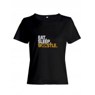 Бойцовская футболка для тренировок и повседневной носки для бойцов ММА с принтом Eat sleep wrestle