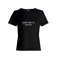 Прикольная футболка с принтом Just do it popozje | Смешная и оригинальная футболка