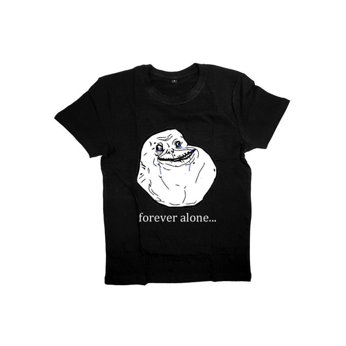 Мужская футболка с прикольным принтом "Forever alone"