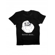 Мужская футболка с прикольным принтом "Forever alone"