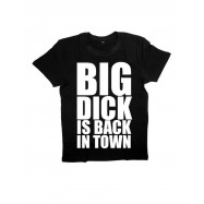 Прикольная, смешная мужская футболка с принтом "Big dick is back in town"
