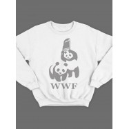 Модный свитшот - толстовка без капюшона с принтом "WWF"