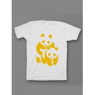 Мужская футболка с прикольным принтом "Panda on panda"
