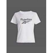 Женская футболка с прикольным принтом "Рыыбак"