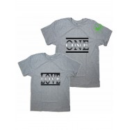 Оригинальные парные футболки для двух влюбленных / Семейный Лук с надписью One love