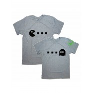 Оригинальные парные футболки для двух влюбленных / Семейный Лук с принтом Pacman