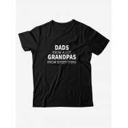 Мужская футболка с забавным принтом и смешной надписью Dad know a lot/для дедушки