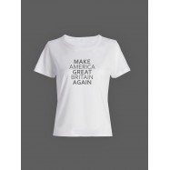 Модная женская футболка с надписью Make America/Оригинальная с принтом