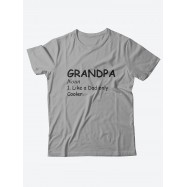 Прикольная мужская футболка с принтом Grandpa noun/Смешная с надписям для дедушки