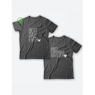 Оригинальные парные футболки для двух влюбленных / Семейный Лук Best day ever