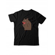 Прикольная мужская футболка с принтом Медведь/Смешная хлопковая с надписями