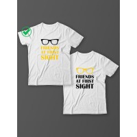 Парные футболки для друзей, коллег с надписью Friends/для двоих с принтом