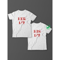 Парные футболки для молодоженов и для двоих влюбленных, для мужа и жены Her&His
