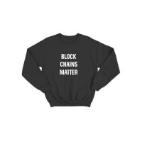 Свитшот с классным принтом"Block Chains Matter"