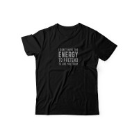 Футболка для мужчины с оригинальной надписью "Energy to pretend" Прикольная футболка