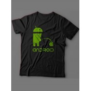 Мужская футболка с прикольным принтом "Android"