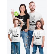 Парные футболки для всей семьи "Bunny family" / Модный Фэмили Лук