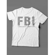 Мужская футболка с прикольным принтом "FBI Female Body Inspector"