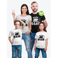 Футболки для всей семьи с крутым принтом "Bear family" | Фэмили лук для семьи | Футболки Family Look
