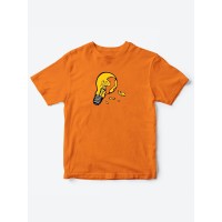 Детские футболки для мальчика и девочки с принтом Лампочка / Качественная детская одежда с надписью