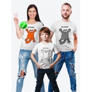 Футболка Family Look с принтом "Кот" в одном стиле для всей семьи с ребенком