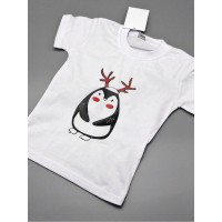 футболка в одном стиле для всей семьи с принтом "Милые пингвины"