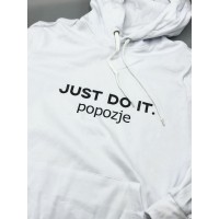 Прикольная, оригинальная и смешная мужская толстовка с капюшоном с рисунком "Just do it popozje"