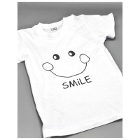 Стильные футболка с принтом "Smile" для всей семьи