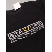 Модный свитшот - толстовка без капюшона и без молнии с принтом "Brazzers организация кастингов, помощь в трудоустройстве"