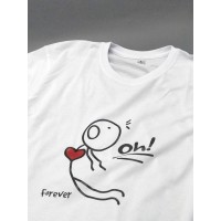 Парная футболка для двоих с принтом "Our love story & Forever"
