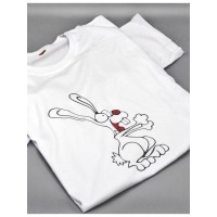 Красивые парные футболки с надписями/для влюбленных с принтом кролик&морковь