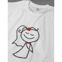 Парная футболка для двоих с принтом "Со смешными изображениями жениха & невесты"