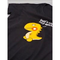 Парная футболка для двоих с принтом "Динозаврики и надписью I love you This much (Я люблю тебя ВОТ так)"