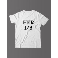 Парные футболки для молодоженов и для двоих влюбленных, для мужа и жены Her&His