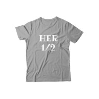 Красивые парные футболки с надписями/для влюбленных с принтом Her&His