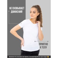 Женская футболка со смешной надписью "Делай средне"/Смешная