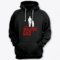Толстовка с капюшоном для папы с надписью "The walking dad" ("Ходячий отец")