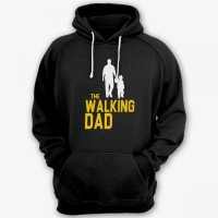 Толстовка с капюшоном для папы с надписью "Walking dad"
