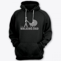 Прикольная толстовка с капюшоном с надписью "The walking dad" ("ходячий отец")