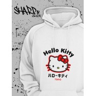 Толстовки, свитшоты и худи Hello Kitty Sharp&Shop Худи Hello Kitty белое оверсайз Куроми кофта дрейн гранж