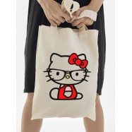 Шоппер Hello Kitty Куроми Sharp& Сумка шоппер бежевый Аниме Hello Kitty Куроми дрейн тканевая